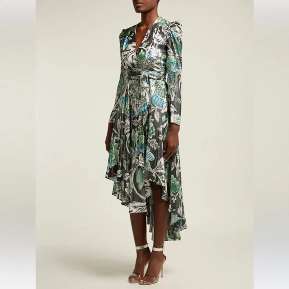 knee length dresses for ladies Brown Wrap Dress